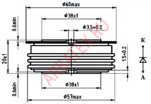 ДЧ143-1000-14 диод фото 2