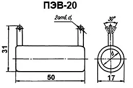 ПЭВ-20 20 резистор фото 3 ПЭВ-20 20 резистор фото 3