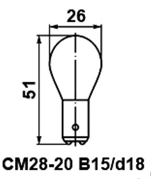 СМ28-20 b15d/18 лампа накаливания фото 3 СМ28-20 b15d/18 лампа накаливания фото 3