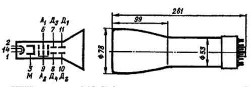8ЛО29М трубка электронно-лучевая фото 2 8ЛО29М трубка электронно-лучевая фото 2
