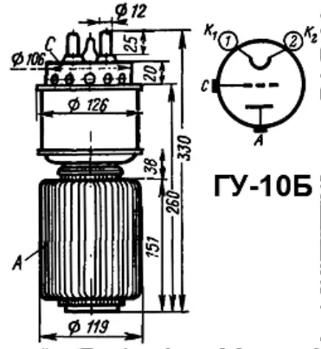 ГУ-10Б генераторный триод  фото 3